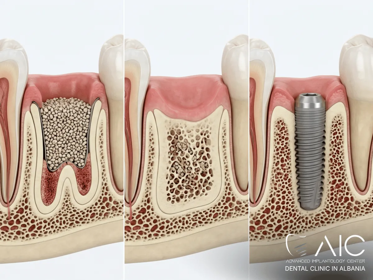 Socket preservation bone graft healing before delayed dental implant placement